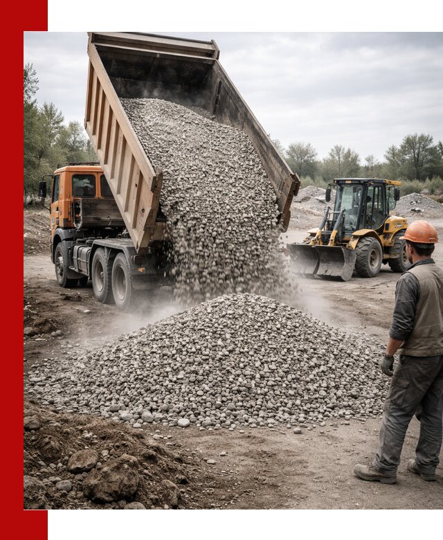 Доставка щебня в Урае крупными и мелкими фракциями