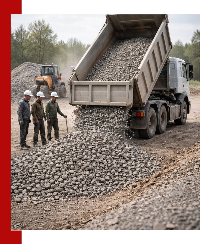 Доставка гравийного щебня фракции 70-120 в Урае