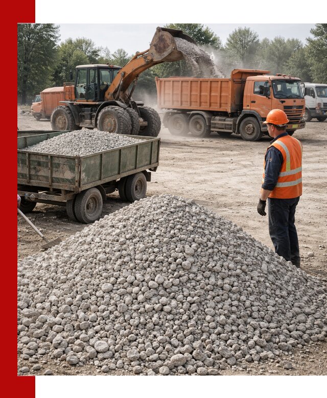 Доставка известнякового щебня фракция 20–40 в Урае