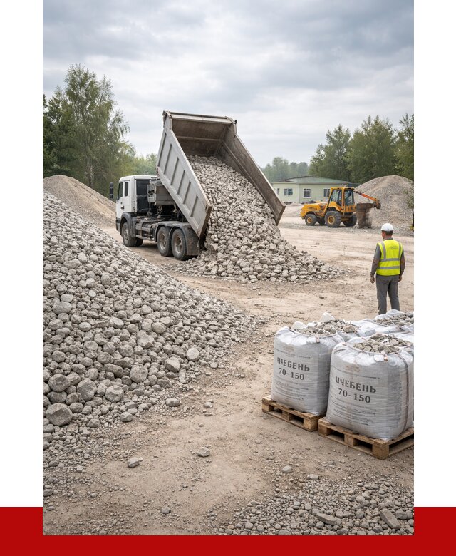 Известняковый щебень фракция 70-150 в Урае от 1303 р. | ПРОНЕРУДУрй