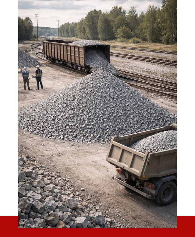 Железнодорожный щебень 20-60 в Урае от 1772 р. | ПРОНЕРУДУрй