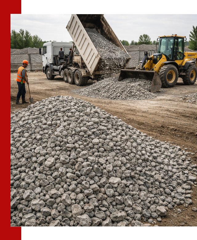 Доставка бетонного щебня фракции 40-70 в Урае