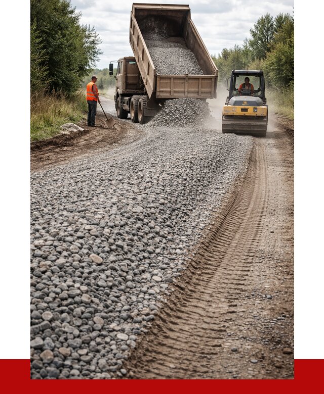 Щебень для отсыпки дороги в Урае от 2814 р. ПРОНЕРУДУрй