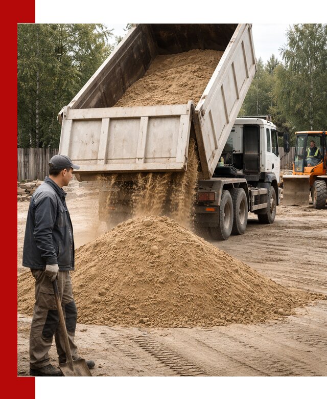 Доставка и продажа песка с разгрузкой в Урае