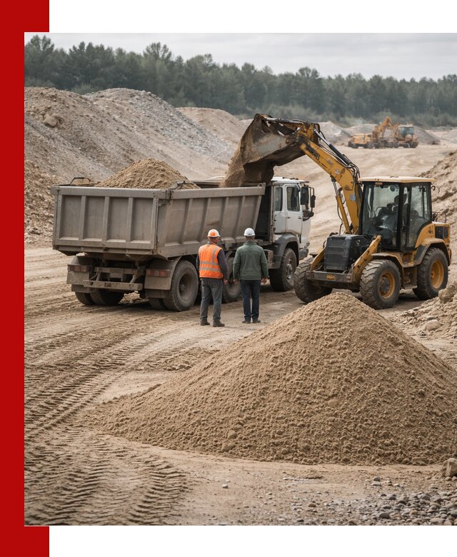 Карьерный среднезернистый песок с доставкой в Урае