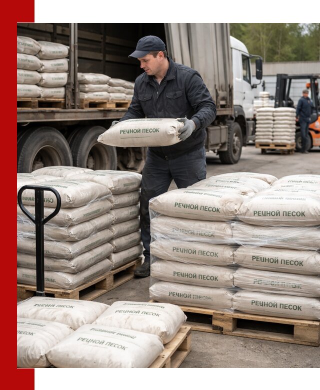 Речной песок в мешках с доставкой в Урае