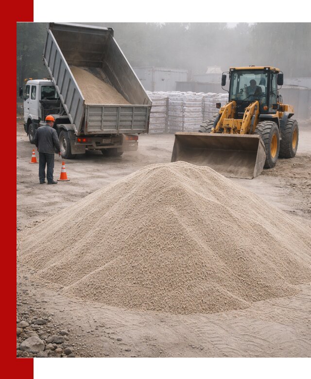 Кварцевый песок фракция 0–8 для стройработ в Урае