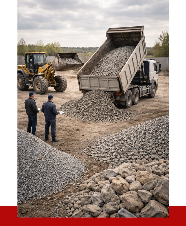 Гравий и камень с доставкой в Урае от 4377 р. - ПРОНЕРУДУрй