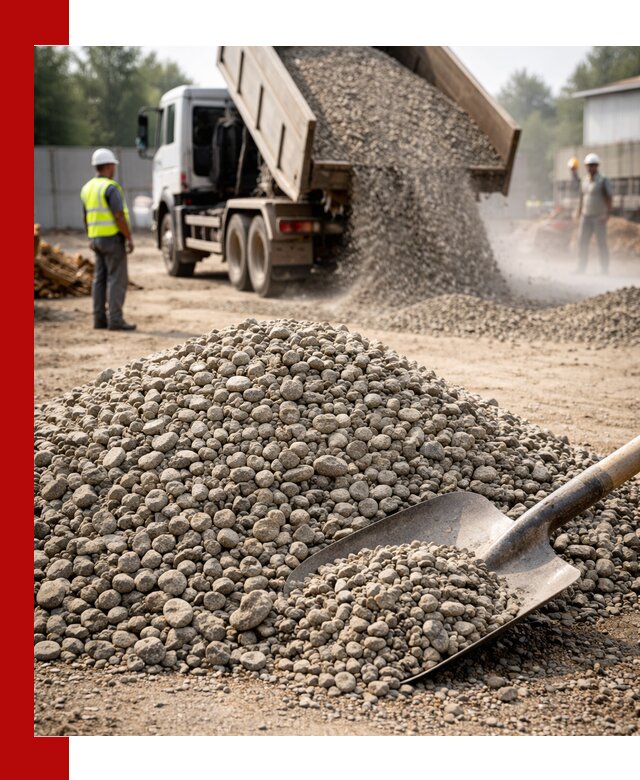 Доставка гравия фракции 20-40 в Урае с самосвалами