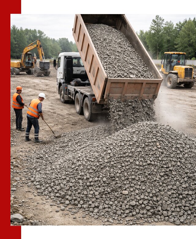 Доставка гравия фракции 40-70 в Урае оптом и в розницу