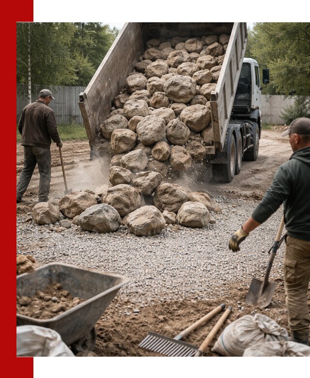 Доставка и укладка булыжника в Урае
