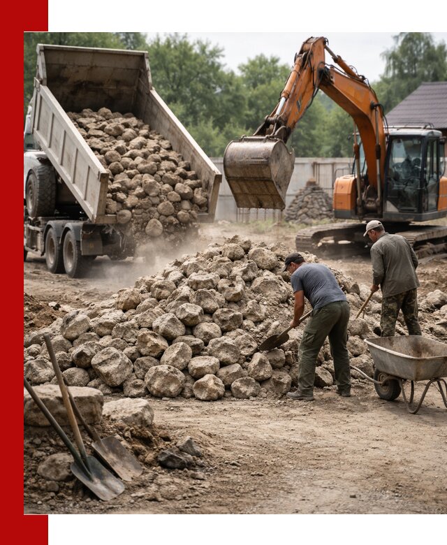 Доставка и разгрузка бутового камня в Урае