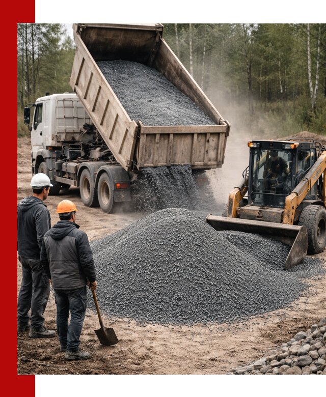 Гранитный отсев 0-5 с доставкой и разгрузкой в Урае