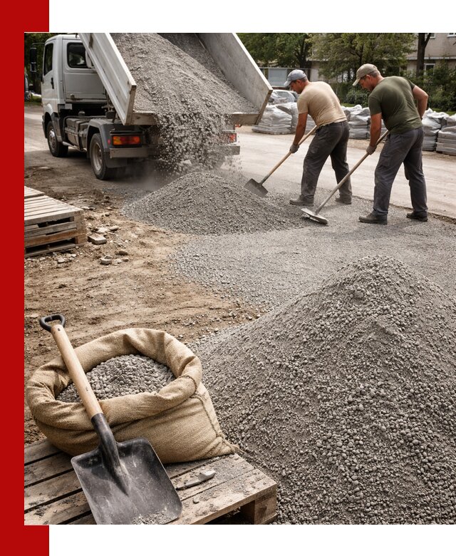 Отсев для тротуарной плитки в Урае — доставка и укладка