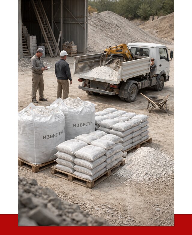 Известь строительная в Урае с доставкой от 4377 р. | ПРОНЕРУДУрй