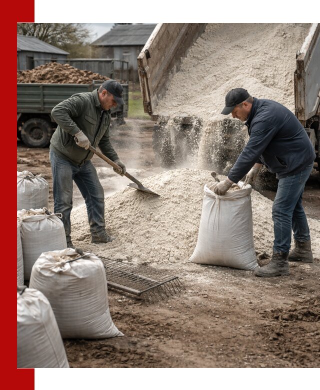 Доставка извести пушонки в Урае оптом и мелким оптом