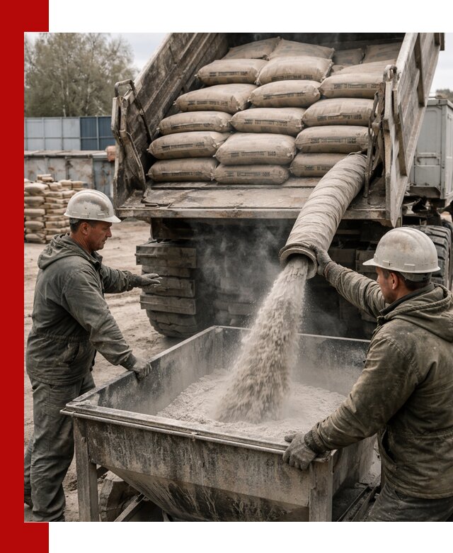 Доставка цемента М400 в Урае оптом и в розницу