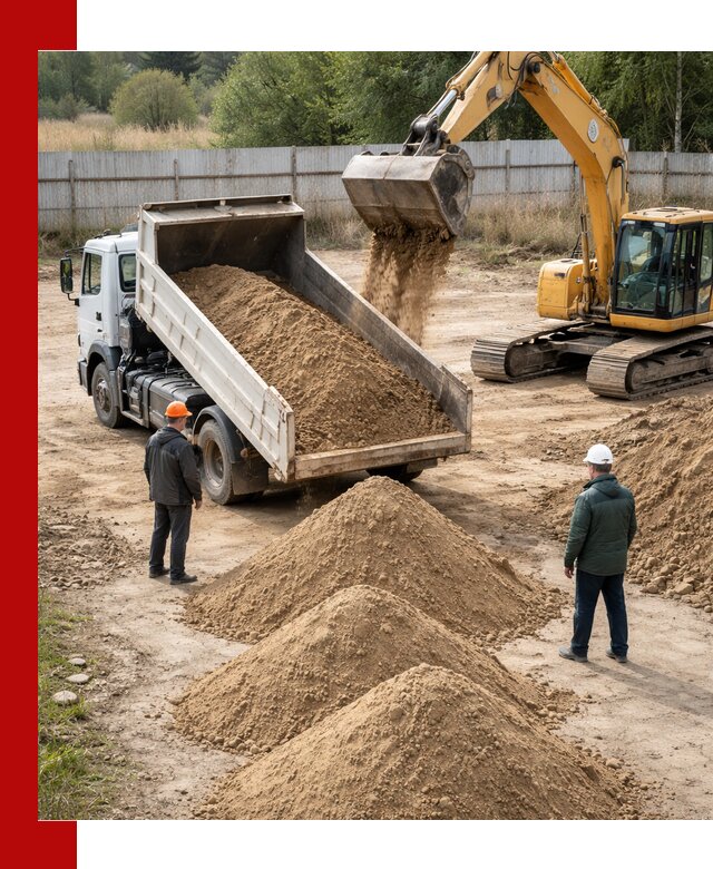 Доставка супеси вагонными и автопартиями в Урае