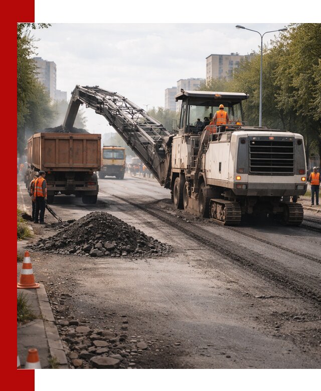 Фрезерованный асфальт в Урае — удаление и вывоз старого покрытия