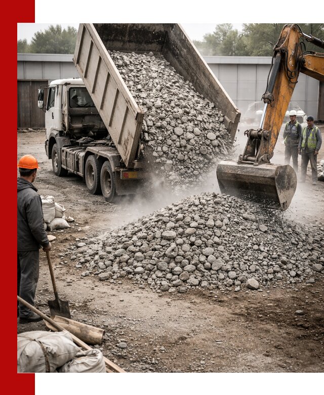 Доставка дробленого бетона в Урае оптом и в розницу