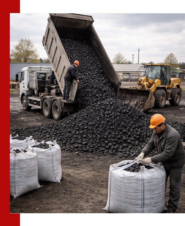 Доставка каменного угля в Урае оптом и в розницу