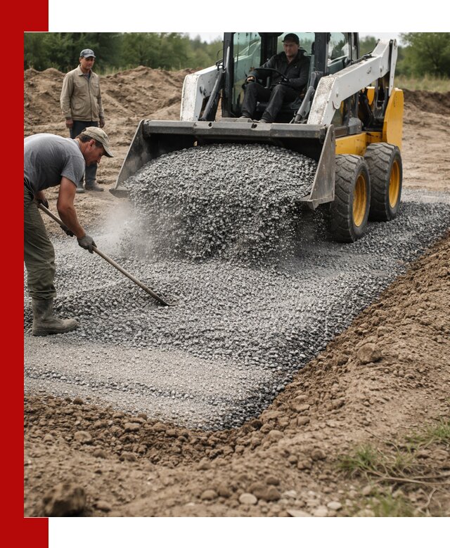 Устройство щебеночной подушки в Урае для дорог и фундаментов